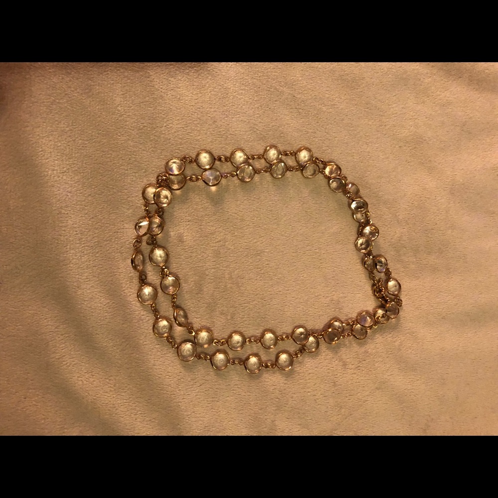 J.Crew Gold and Crystal Necklace